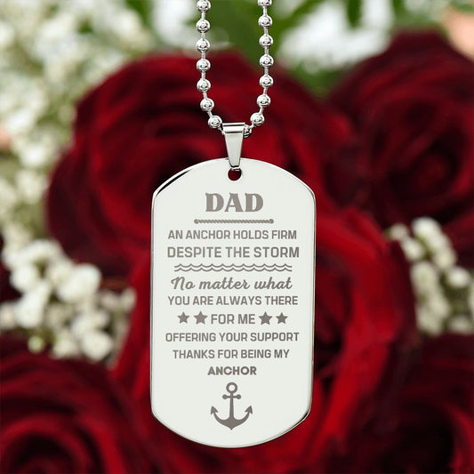 Dad Dog Tag - Anchor in the Storm