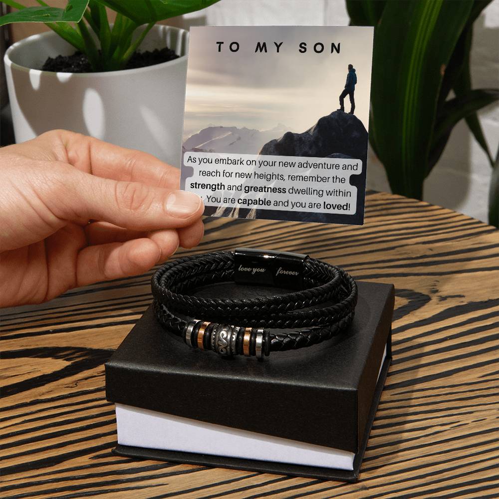 To My Son Bracelet - Gift For New Adventure